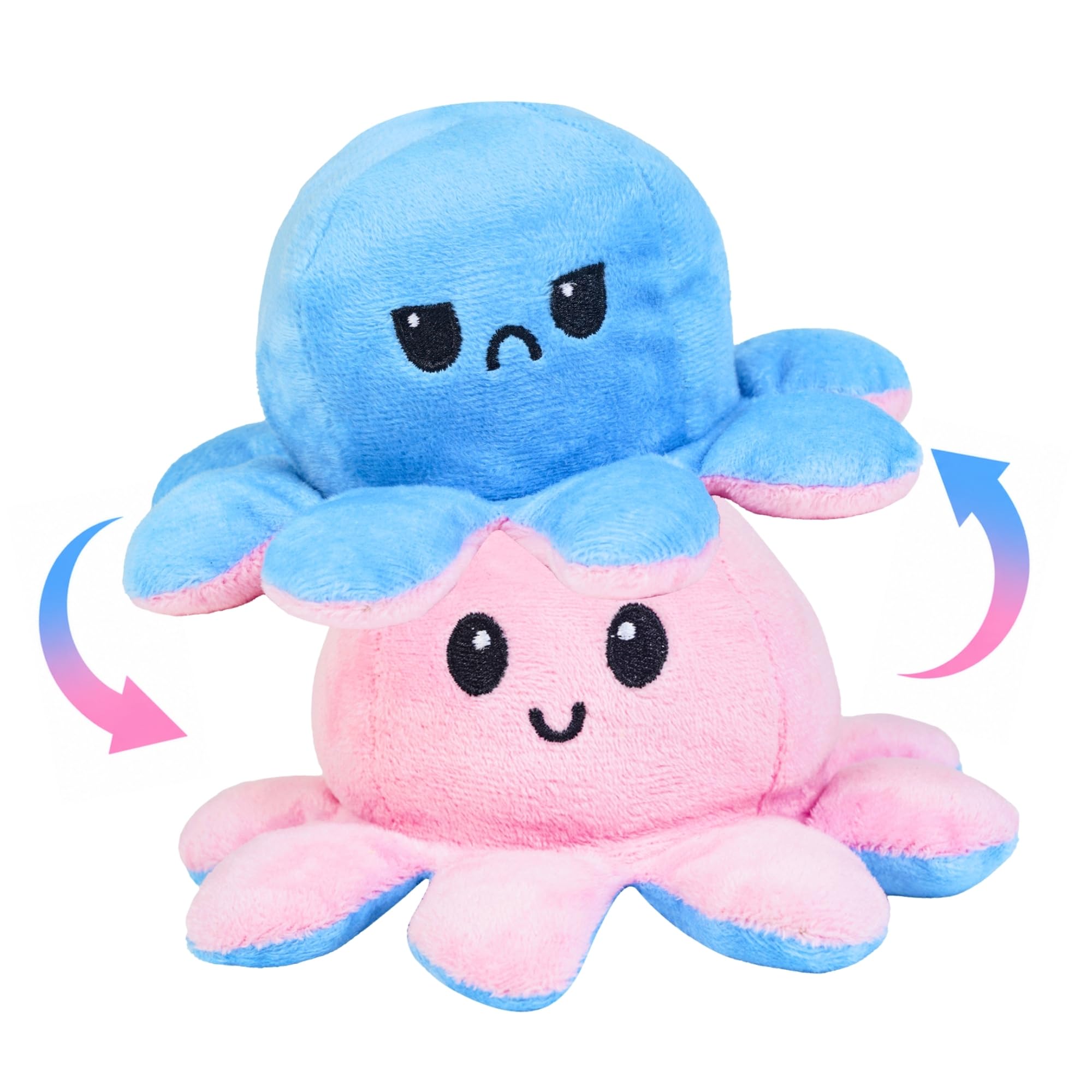 Reversible Octopus Soft Toys for Kids | Best Gift for Valentine, Christmas & Birthday | Animal Stuffed Plush Toy for Baby Kids | Flip Design Plushie Toys for Baby Boys and Girls | Pale Pink & Blue-image-45