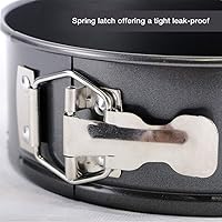 Vista 3 de Webake Springform - Juego de moldes para tartas de queso de 7 pulgadas, a prueba de fugas, molde redondo para hornear pastel, plato profundo