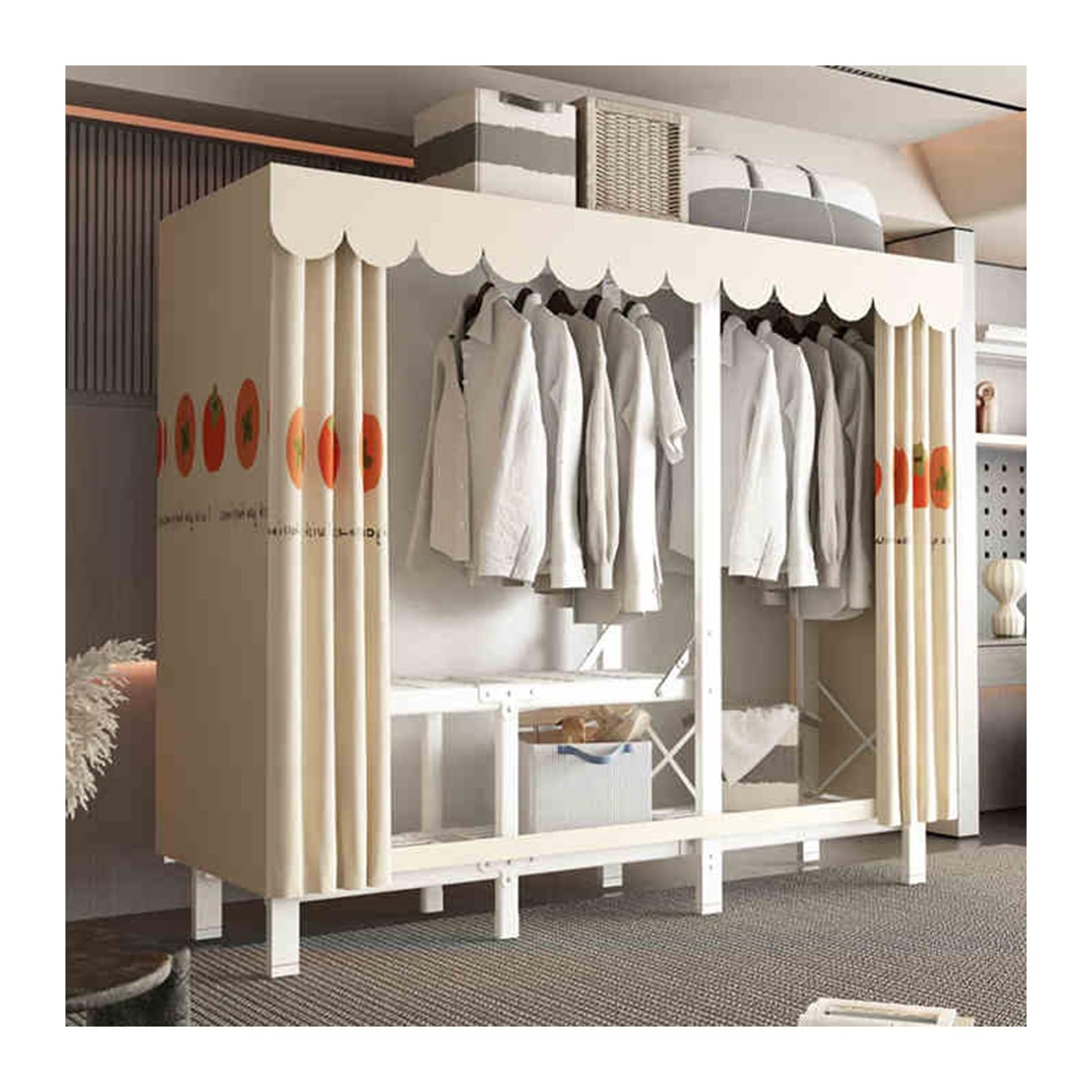 Estante de almacenamiento de ropa portátil ideal para vestidores temporales y mudanzas