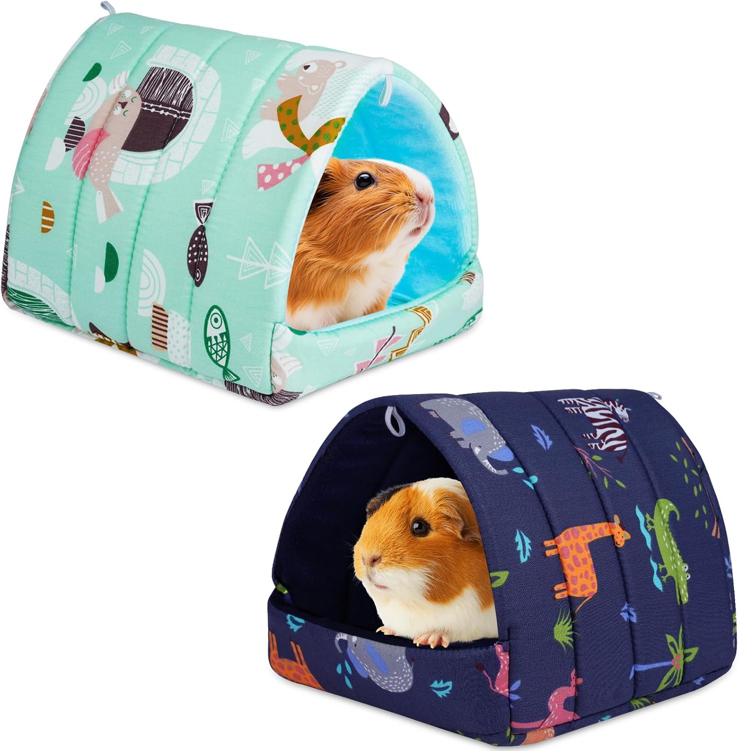 Curated visual reference: Visual Reference: Hotut Guinea Pig Bed 2Pcs Cave Cozy Hamster Small Animal