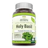 Holy Basil Supplement | 1000 Mg Per Serving | 120 Veggie Capsules | Non-GMO | Gluten Free | Made in USA