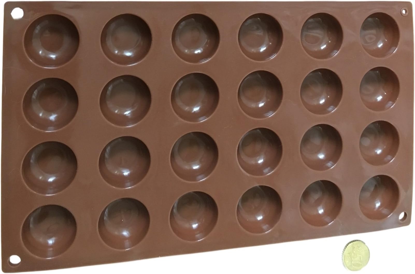 Half-sphere silicone moulds, 24 pc., baking moulds, chocolate moulds, cake moulds, ice cube moulds, cupcake, biscuit, cake, craft, baking, decorate, by Royal Housware