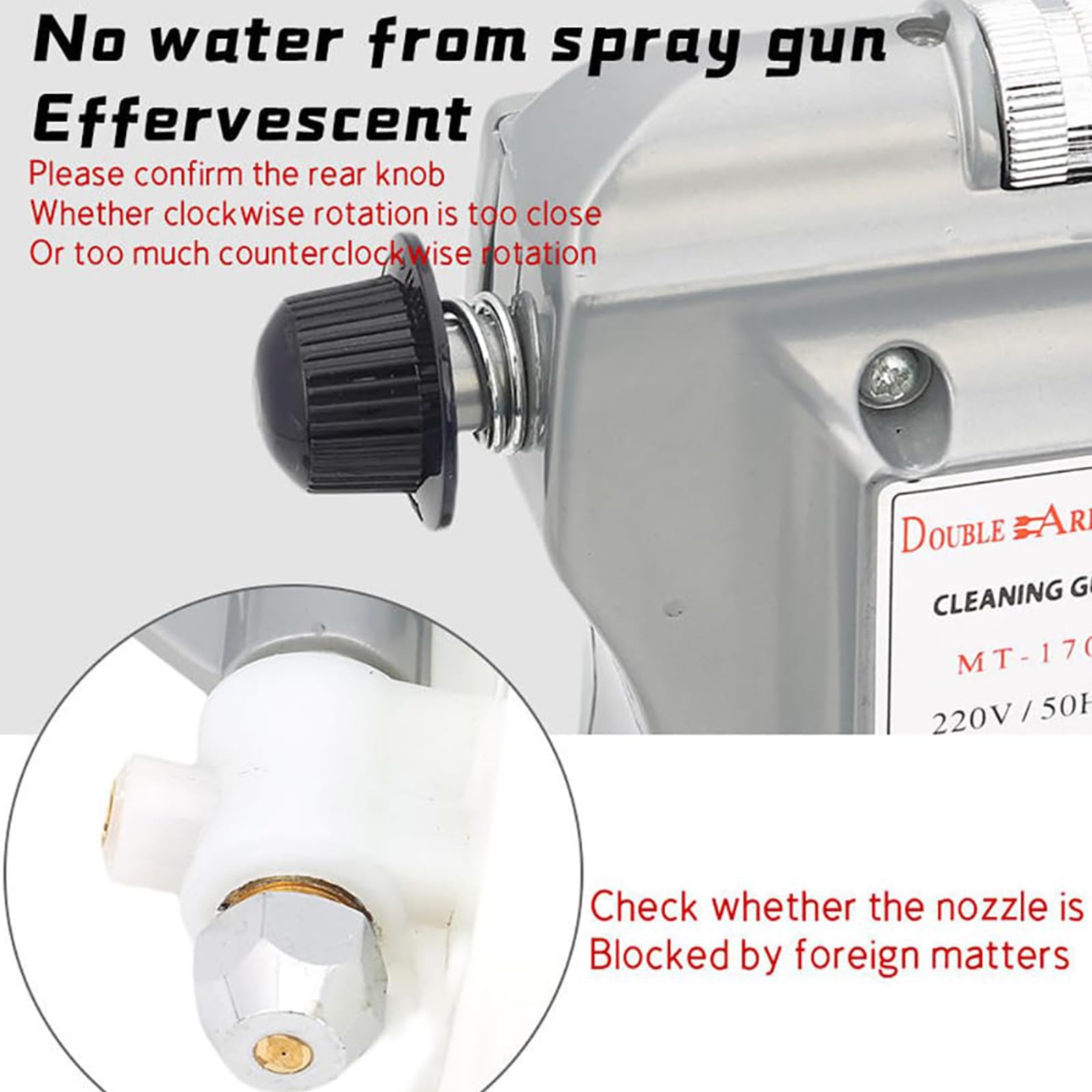 Pistola eléctrica de limpieza de manchas textiles, spray de alta presión con boquilla ajustable y mango ergonómico para serigrafía