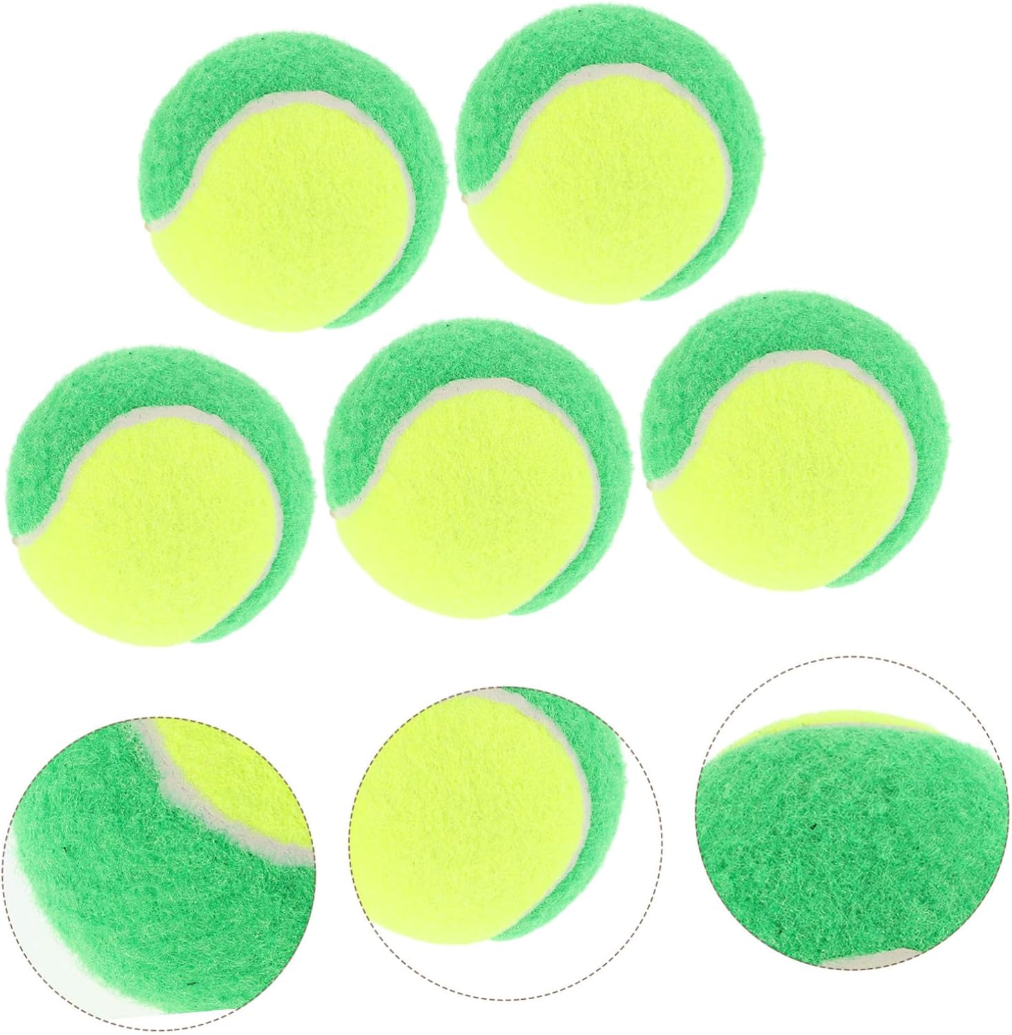 SUPVOX 20pcs Dog Tennis for Beginners High Visibility Rubber for Pet Training Interactive Play and Outdoor Exercise Activities