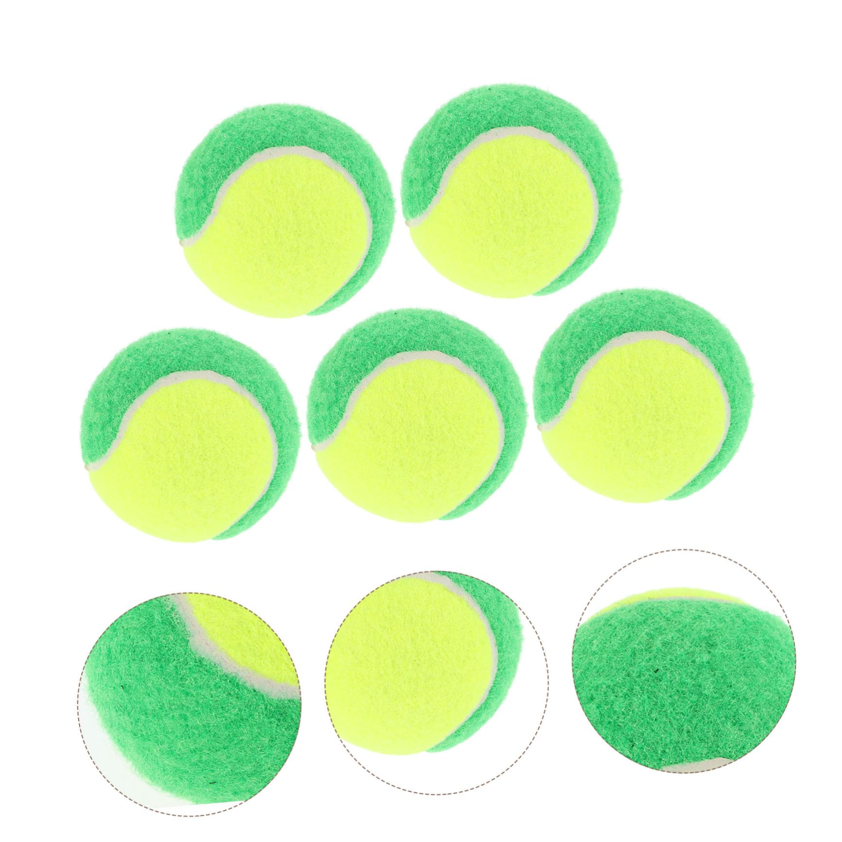 Balles de Tennis pour Chien D’entraînement Vertes 20 Pièces en Caoutchouc | Débutants, Design Polyvalent, Accessoire Photo, Jeu et Exercice pour Chiot