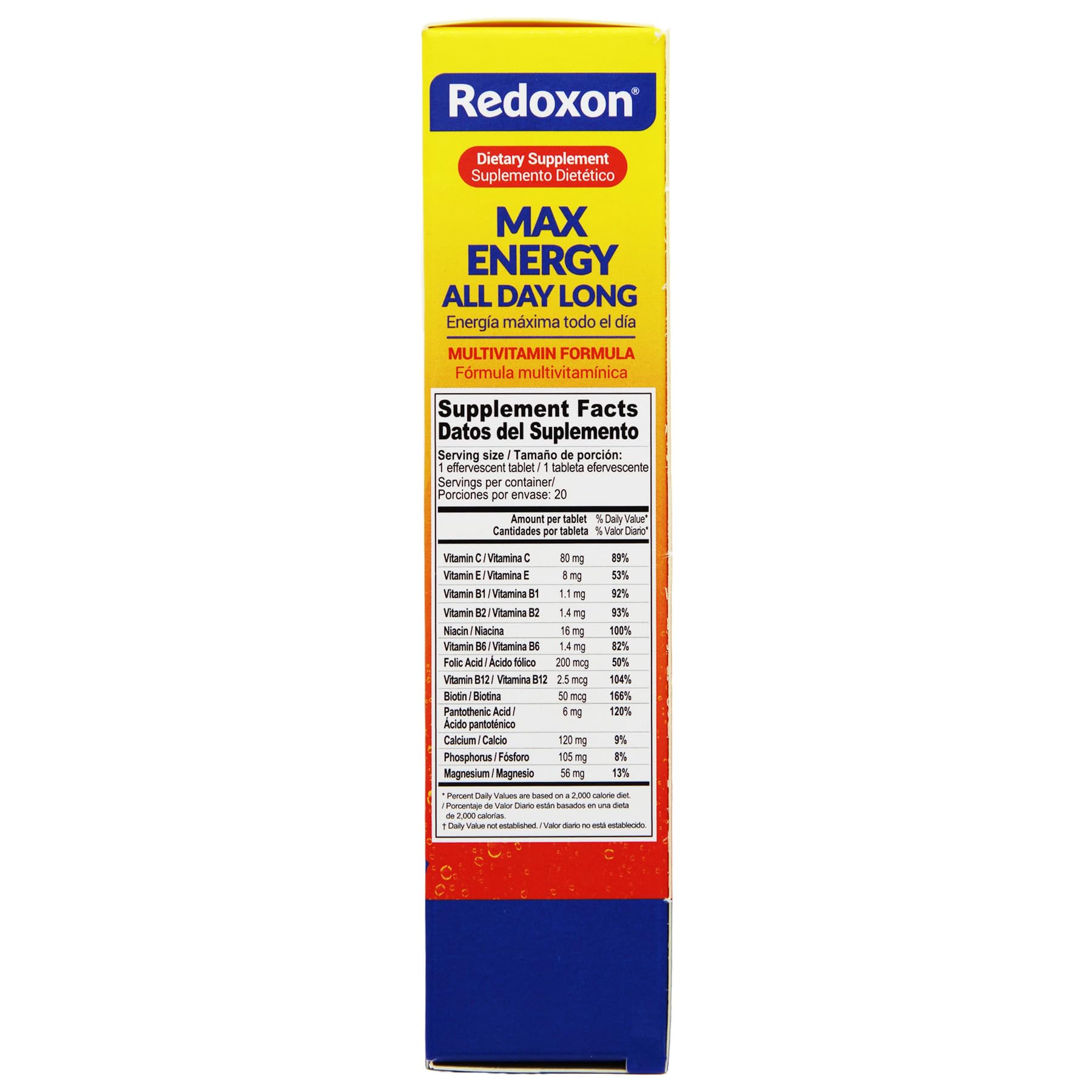 Redoxon Max Energy, Helps Support Inmune System, Citrus Flavor, 20 Effervescent Tablets, 2.82 Oz, Box — Amazon image 4