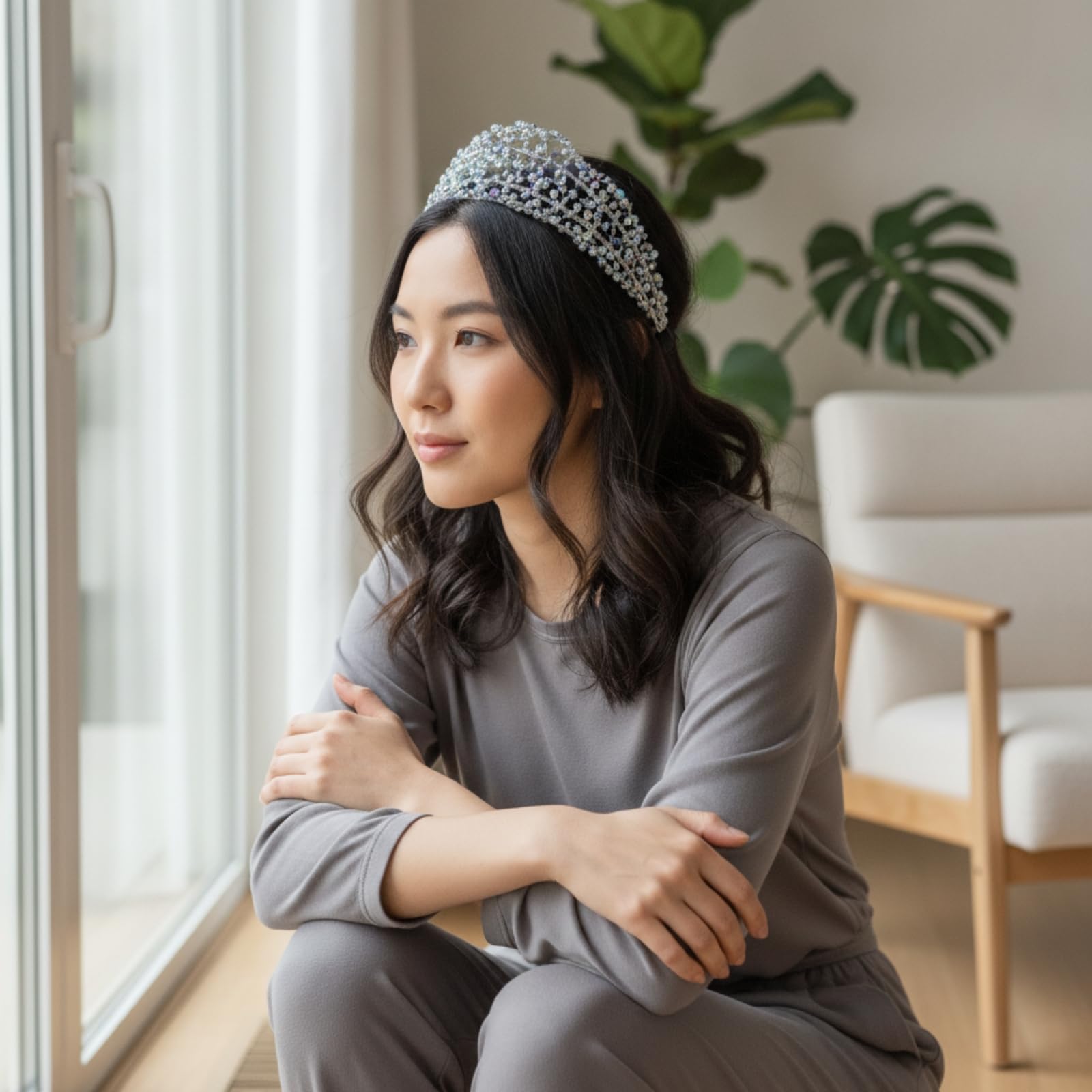 Cerchietto Donna Cristallo Fascia Capelli Accessorio Capelli Diadema Eleganza Brillante E Finitura Artigianale Estremità Arrotondate per Comfort