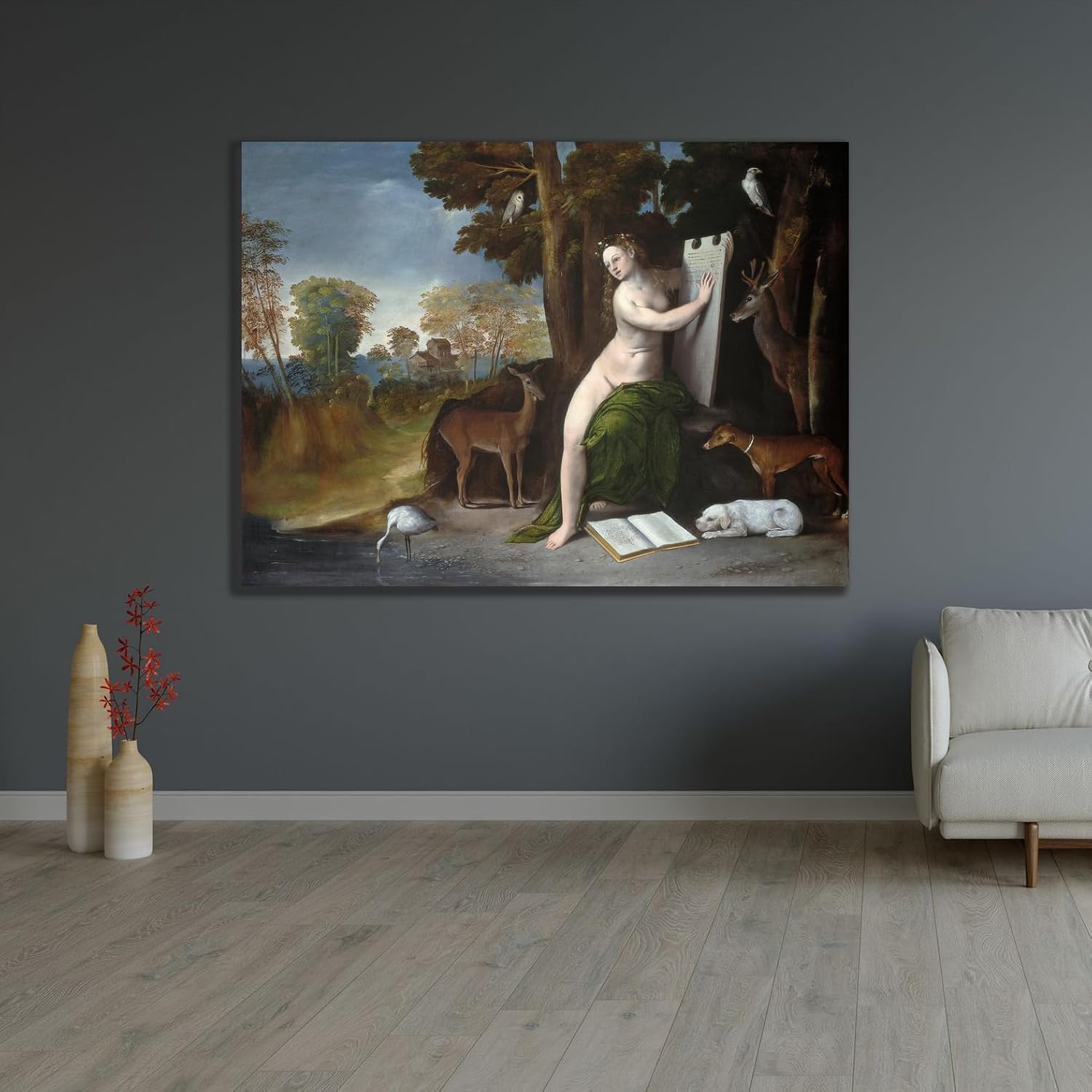 ArtDirect Circe and Her Lovers in a Landscape (C. 1525) Unframed Art Print Giclee Poster by Dosso Dossi - Ready for Framing with Customization Sizes 10x7, 14x10, 20x15, 33x24, 48x35 and 60x44 inches
