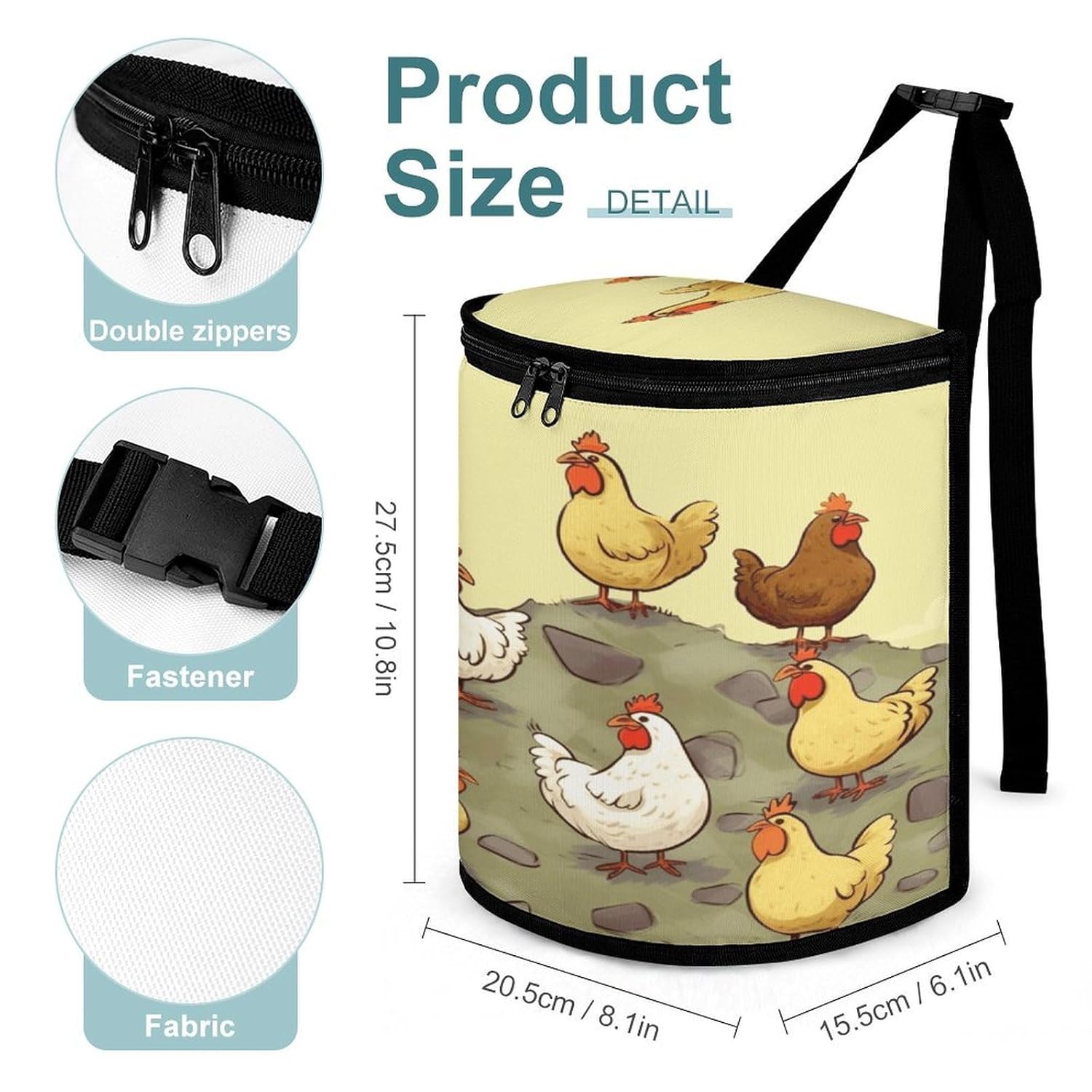 A Brood of Chickens Car Trash Can 5.4 Gallon Smell Proof Hanging Car Garbage Bag with Lid Multipurpose Vehicle Garbage Organizer Cars Trash Bag for Outdoor Travel Home Use