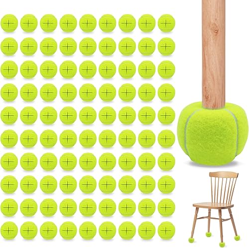 Miniatura 10 de Paquete de 90 pelotas de tenis precortadas a granel para patas de muebles, pelotas de tenis, sillas de pelotas de tenis para pelota de protección de