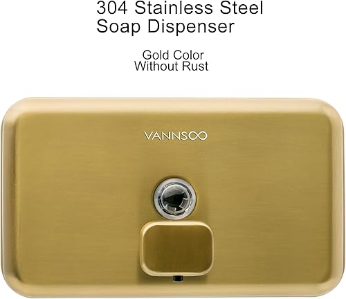 Miniatura 2 de Dispensador de jabón de manos montado en la pared, 40.6 fl oz 40 oz dispensador de jabón líquido comercial de acero inoxidable para montaje en pared