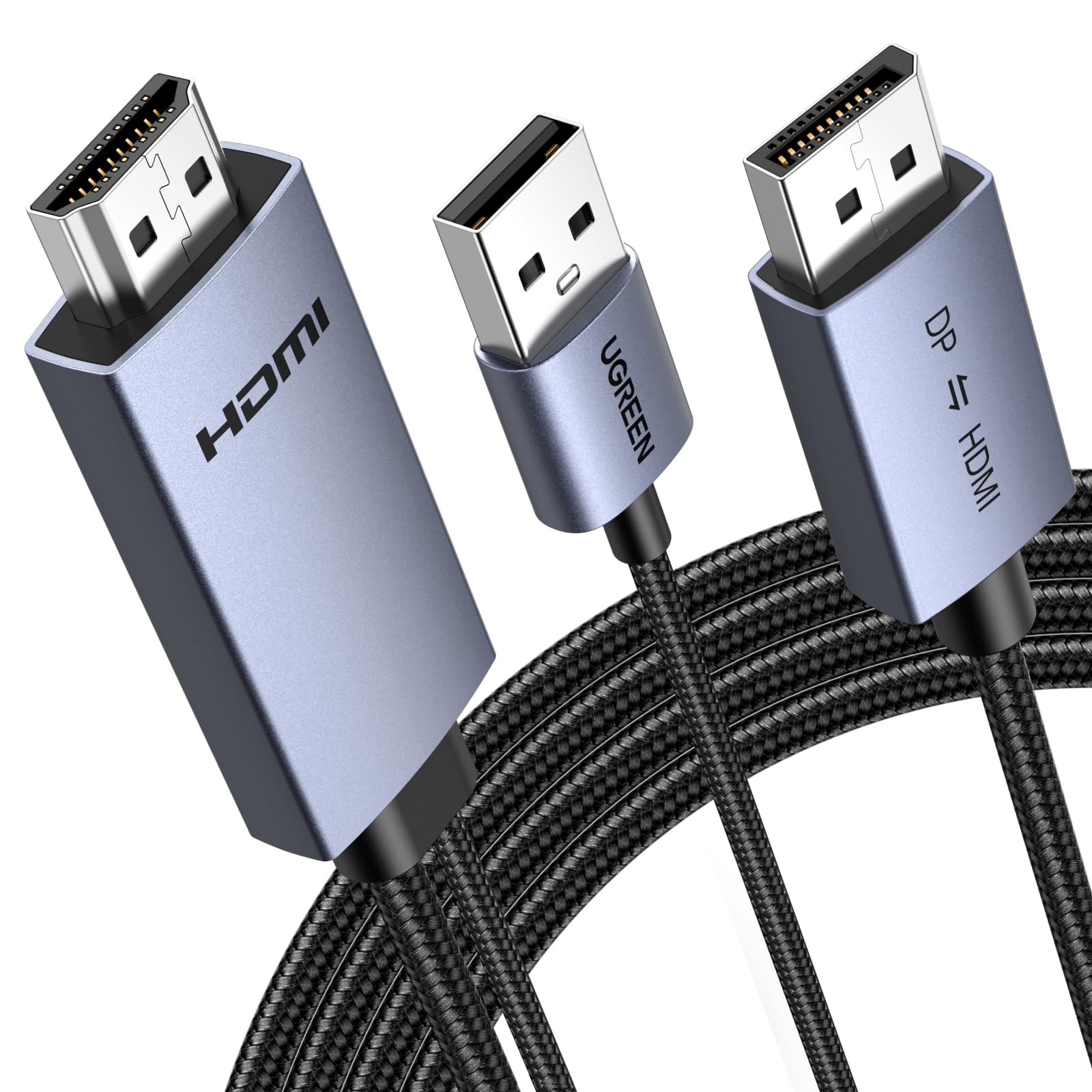 Amazon.co.jp: UGREEN DP to HDMI 双方向変換ケーブル HDMI to DP 4K