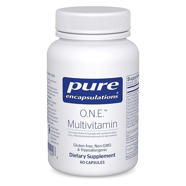 Pure Encapsulations O.N.E. Multivitamin - Once Daily Multivitamin with Antioxidant Complex Metafolin, CoQ10, and Lutein to Support Vision, Cognitive Function, and Cellular Health* - 60 Capsules