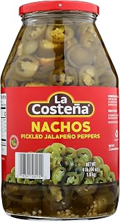 La Costeña Nacho Sliced Pickled Jalapeños, 64 oz Jar - Vegan, Zero Fat, Low Carb Spicy Peppers