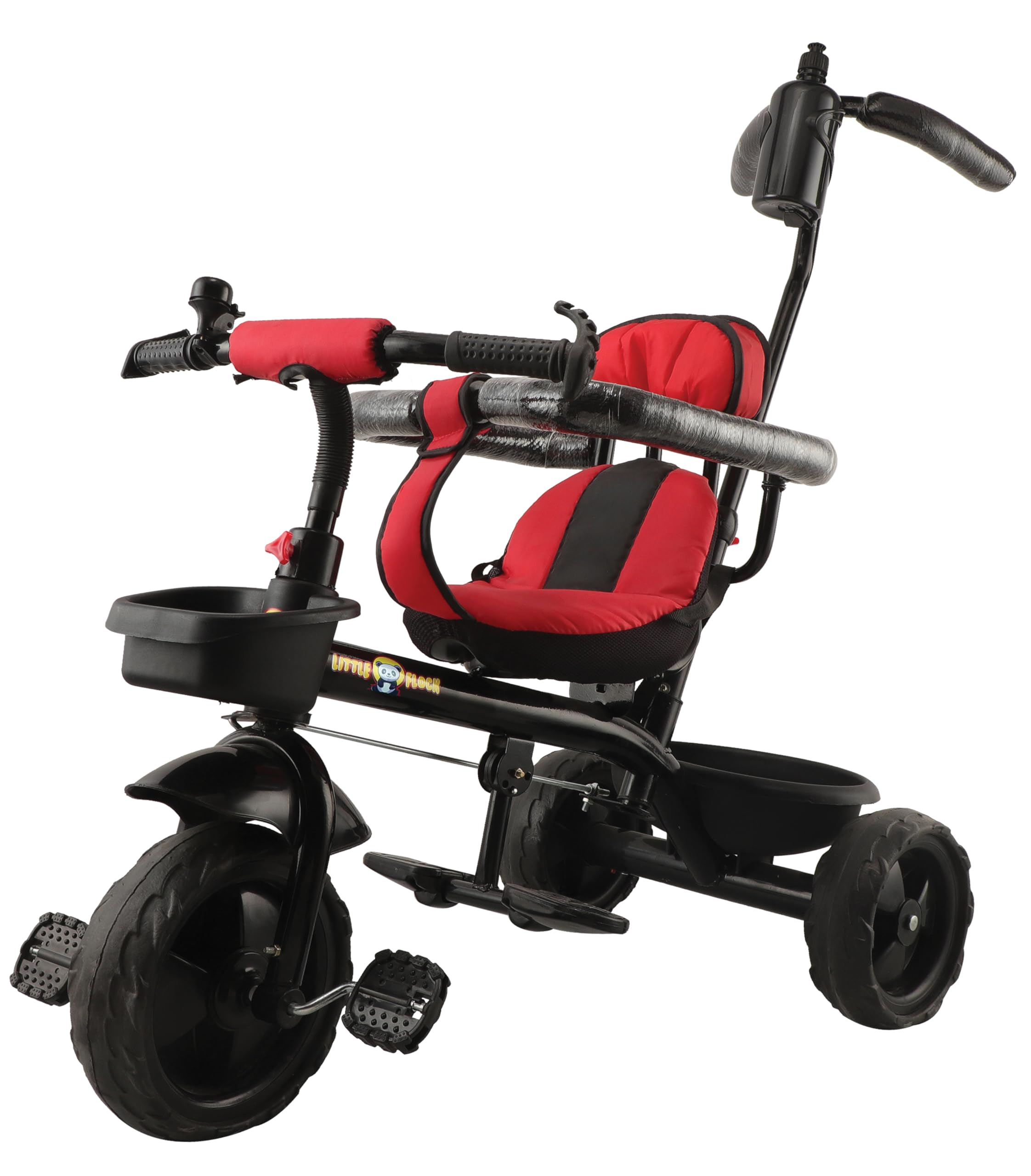 Mannit Tricycle Ride with Parental Handle | Play & Plug Cycle for Kids | Sturdy Designs with Storage Box, Horn and Guarded Seats, Heavy Wheels (Red) (B0CX153R2N) Amazon Price History, Amazon Price Tracker
