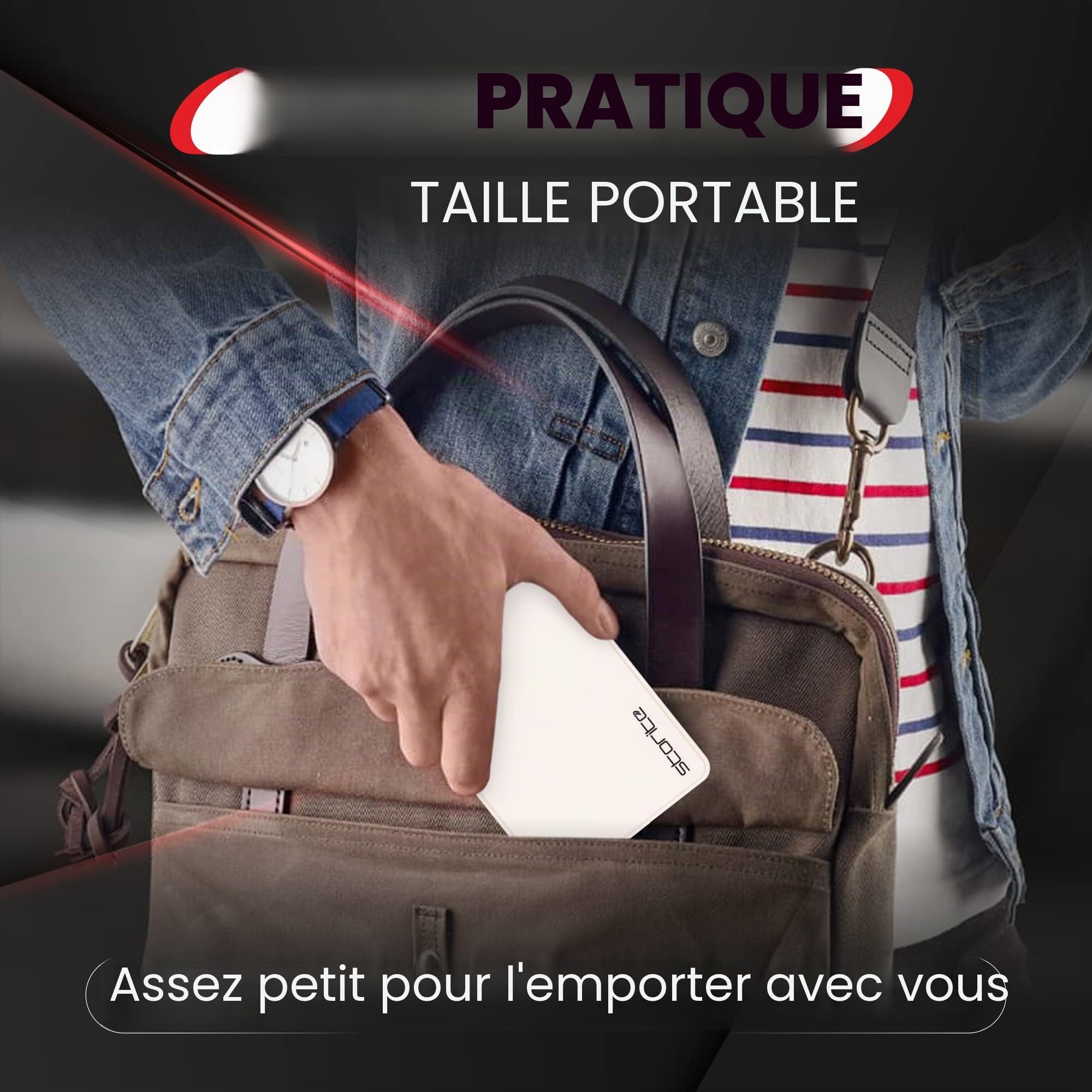 Storite Disque Dur Externe 500Go Ultra-Rapide et Fin USB 3.0 pour la Sauvegarde de données – Disque Dur Portable Compatible avec Mac, Ordinateur Portable, PC, Console de Jeux (Blanc)