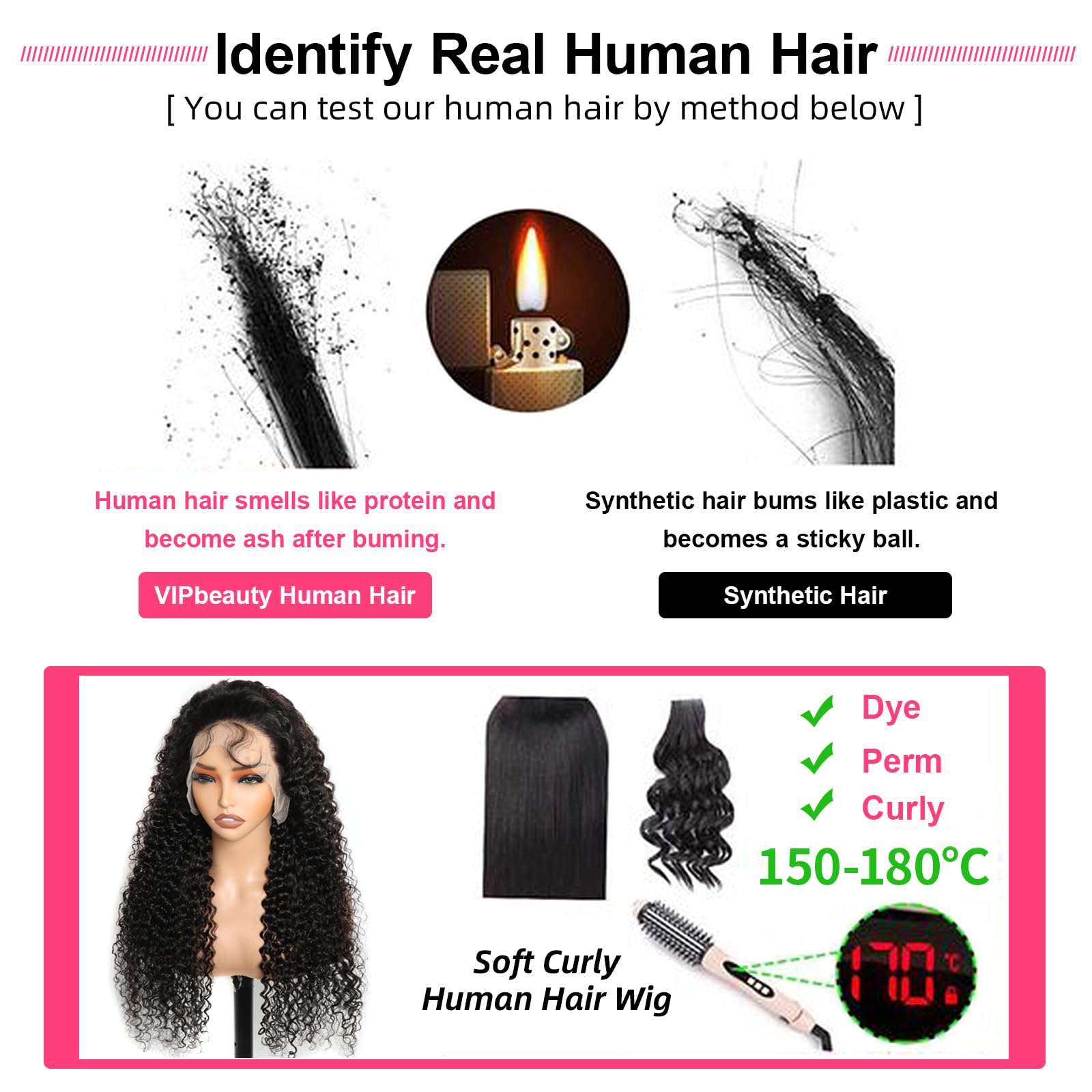 Curly Wig Human Hair 13x4 Full Lace Frontal Wigs Human Hair HD Transparent Lace Front Wig 12A Deep Wave Lace Wig Pre Plucked Bleached Knots 26 Inch Curly Lace Front Wigs for Women - Image 4