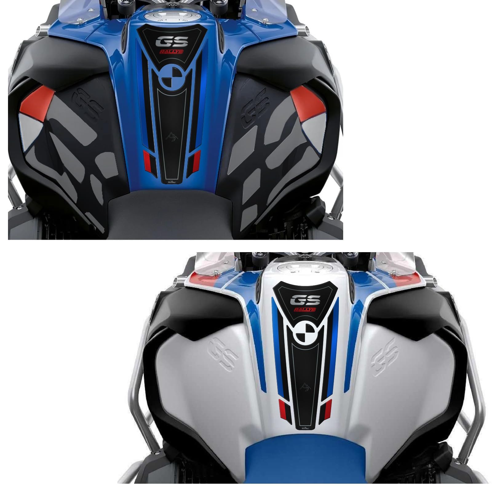 Resin Bike Autocollant Moto Compatibles avec BMW R 1250 GS Adventure Rallye 2021-2024. Protection de Réservoir Moto Contre Les Chocs et Les Éraflures. Autocollant 3D Résinés
