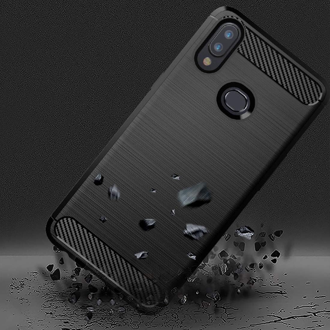 Osophter for Galaxy A10S Case,Samsung A10S Phone Case,Galaxy M01S Case Shock-Absorption Flexible TPU Rubber Full-Body Protective Cover for Galaxy A10S(Black)