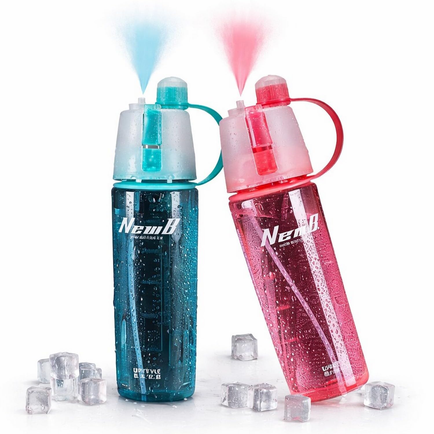 Mist Spray Water Bottle 600ML, 2-in-1 Spray & Drink Bottle for Sports Gym Cycling Outdoor, Leak Proof BPA-Free Sipper Bottle for Kids & Adults (Multicolor)-image-42