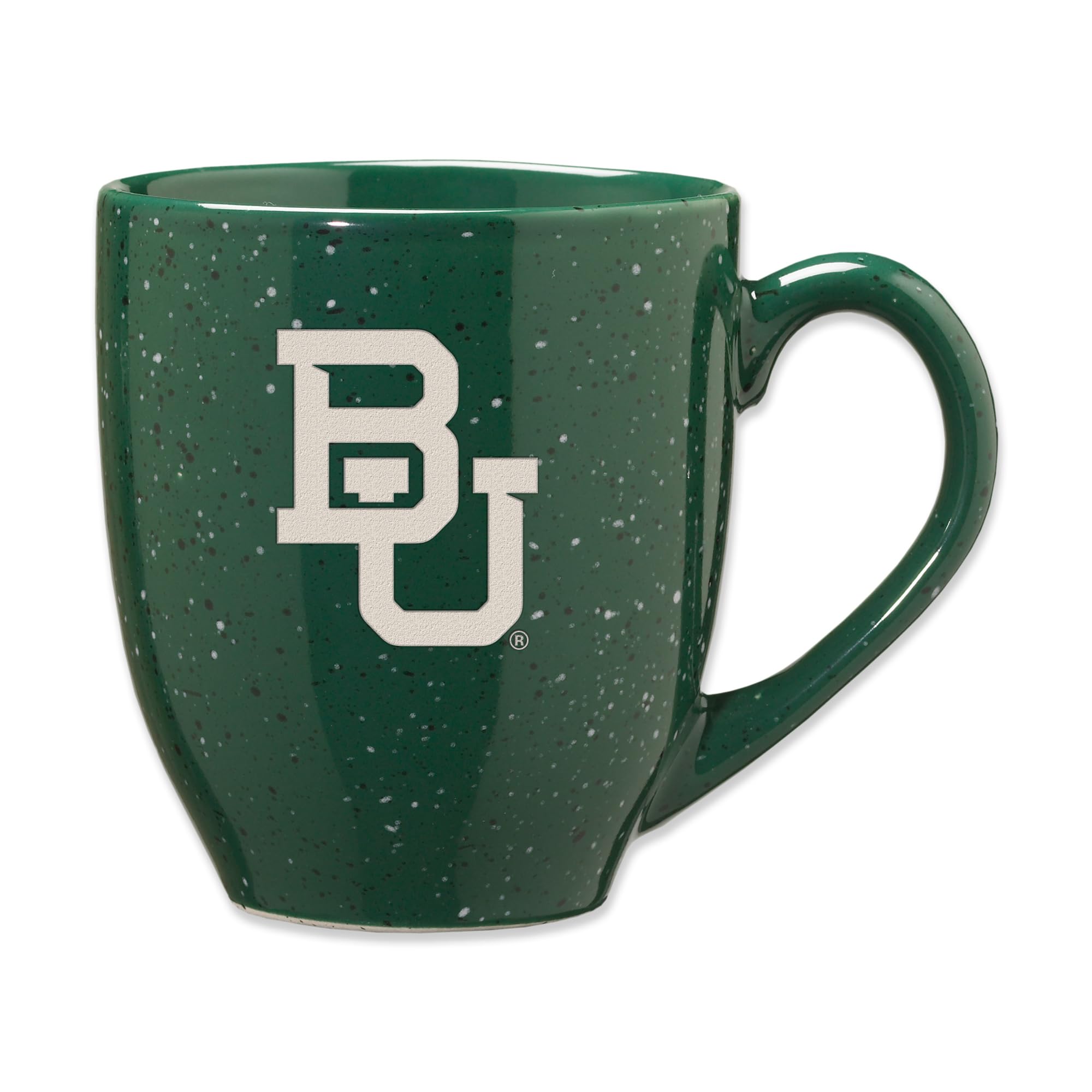 Rico Industries NCAA Baylor Bears Primary 16 oz Team Color Laser Engraved Speckled Ceramic Coffee Mug