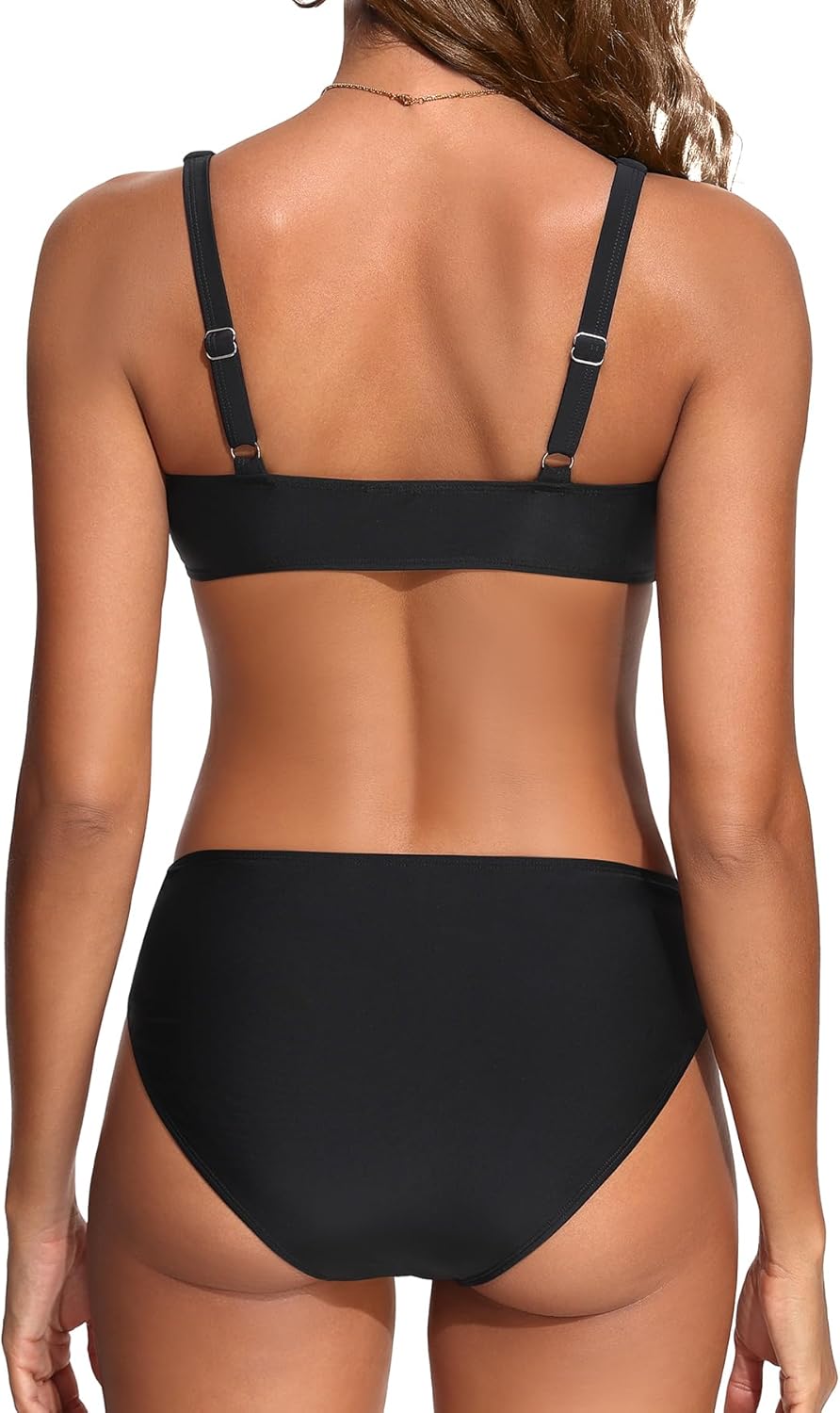 Yonique Women Two Piece Swimsuit - Knot Twist Bikini Set V Cut Bathing Suit 2026 Teen Bikini - Image 4