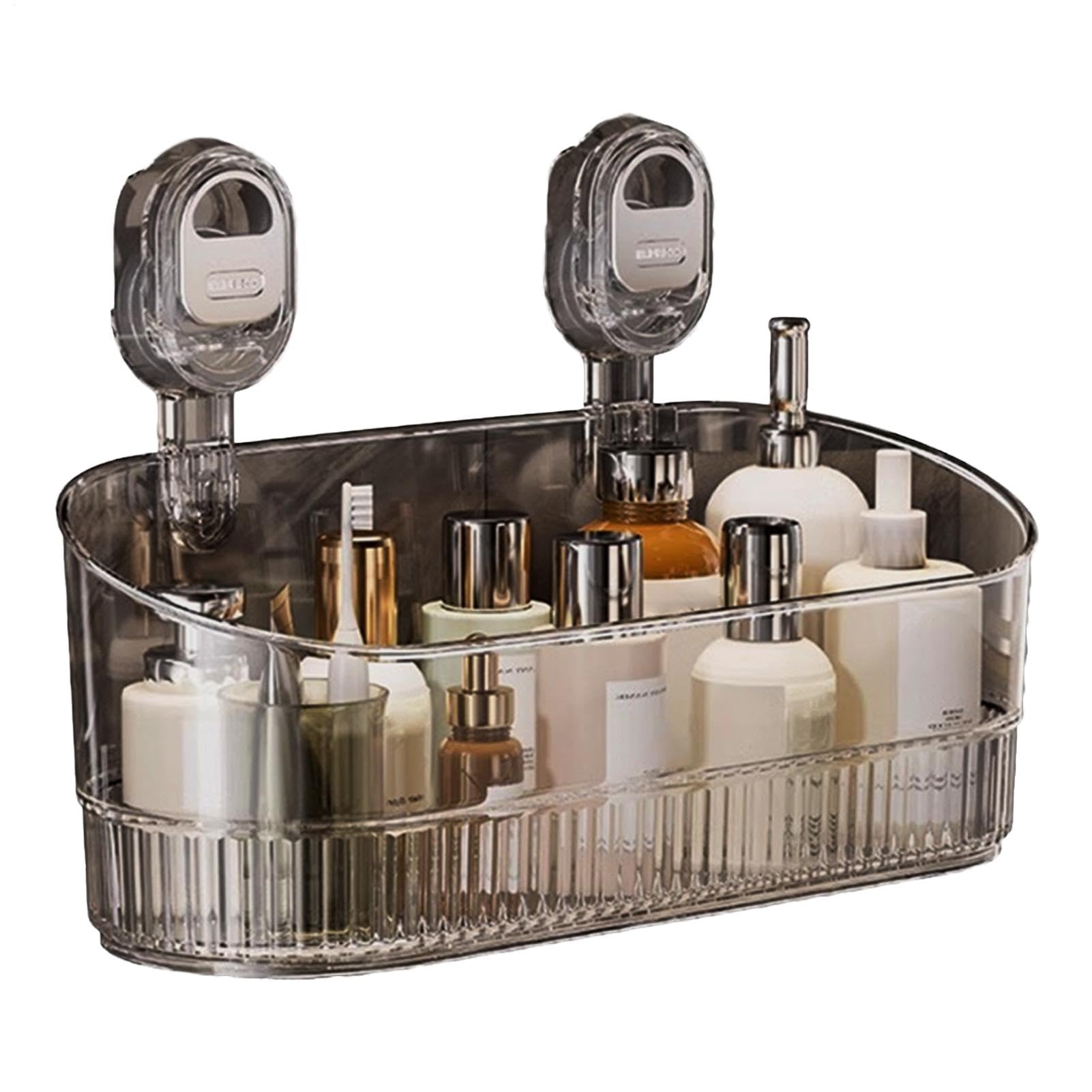 Suction Shower Shelves - Suction Bathroom caddys Shower Storage Shelf Suction Cup Bathroom Organizer No-Drill Corner Wall Shelf