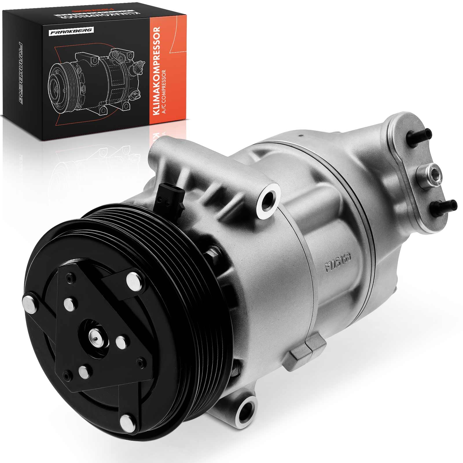 Frankberg Compressore dell'aria condizionata con frizione Compatibile con 500L 351 352 1.2L Diesel Tipo 356 357 1.6 Benzina Tipo 356 357 1.3D 1.2L Diesel 51883101, compreso l'olio preconfezionato