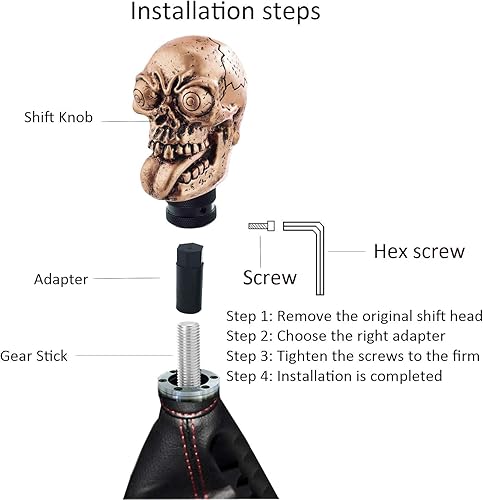 Miniatura 4 de Pomo de palanca de cambios, palanca de cambios, transmisiones para la mayoría de automóviles, camiones, SUV (cobre)