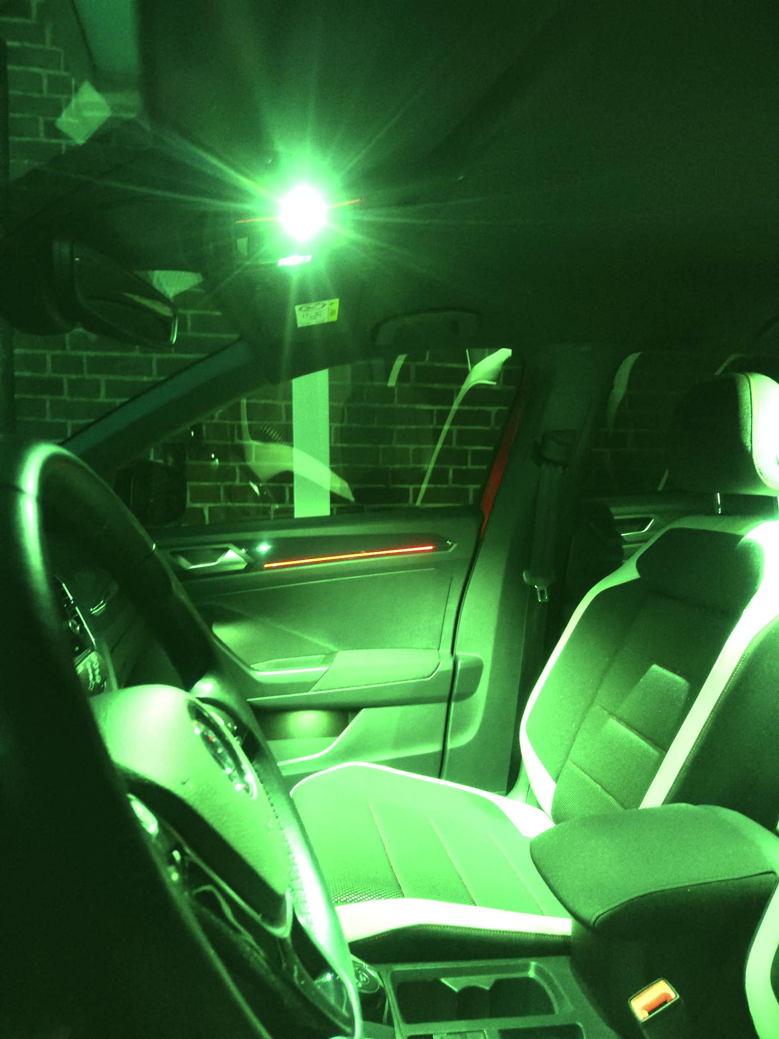 Onwomania Juego de iluminación interior LED SMD compatible con VW Tiguan l 1 / interior interior/verde 19 LED