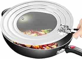 Paraspruzzi Per Padelle 30cm Con Manico Pieghevole - In Acciaio Inox, Anti-Schizzi, Per Teglie 20-28cm - Foto 2