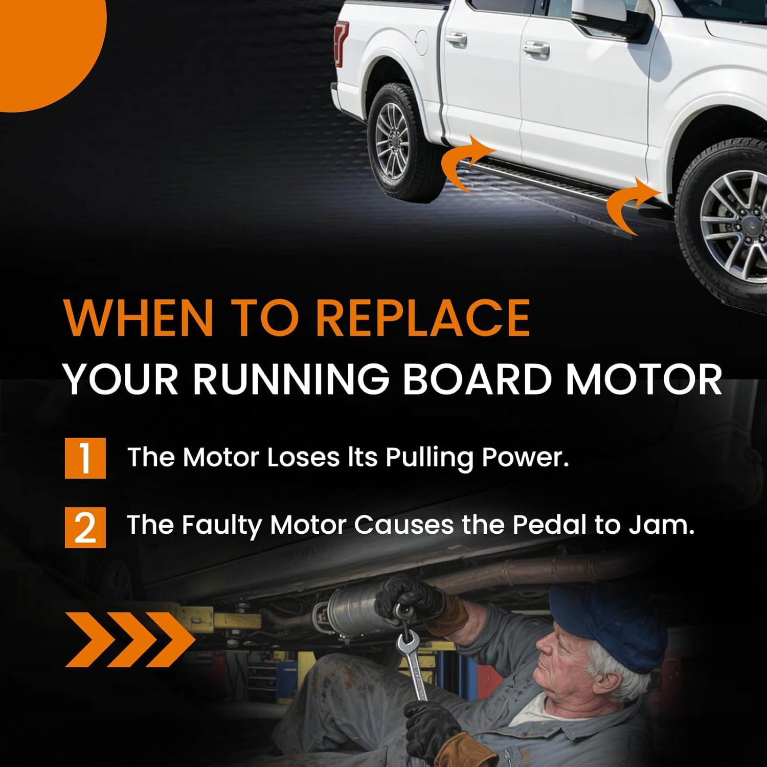 Power Running Board Motor Fit for RAM 2500 3500 2019-2025 6.4L 6.7L Left Driver Side Step Motor Replaces OE 68461641AA, 68461641AB