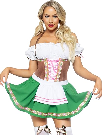 Leg Avenue Women Gretchen Costume Dirndl Dress Oktoberfest Outfits