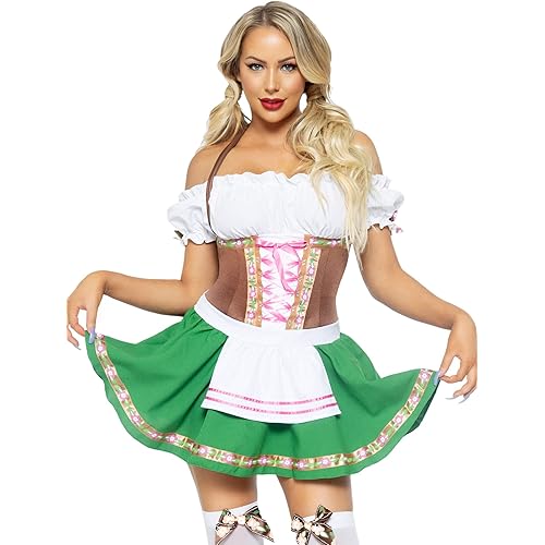 Leg Avenue Women's Gretchen Costume Dirndl Dress Oktoberfest Outfits Women