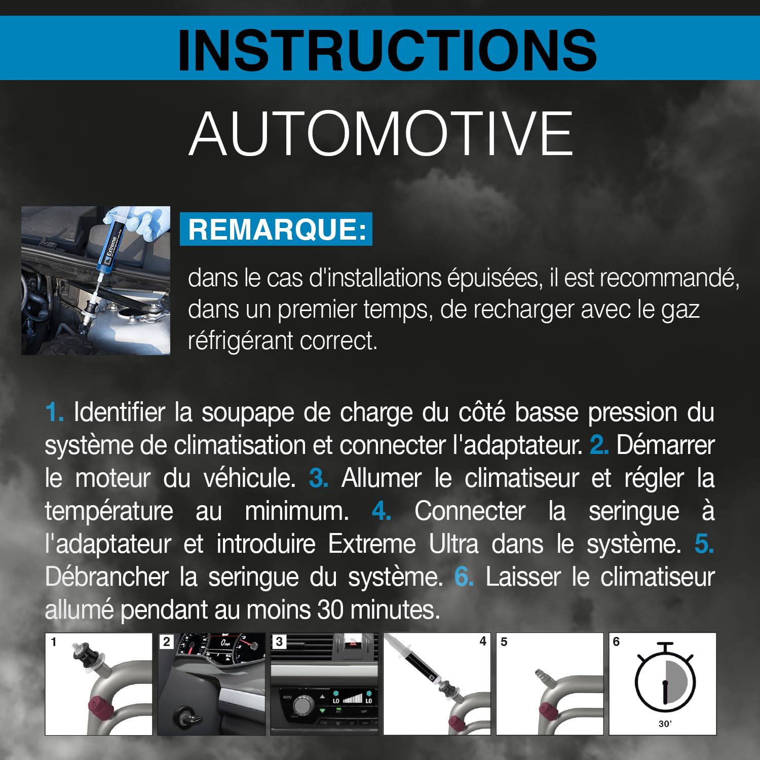 ERRECOM Extreme – 30 ML, Stop-Fuites pour Systèmes de Climatisation de Vehicules avec Gaz Réfrigérant R134a, Contient Adaptateur pour Vanne de Charge coté Basse Pression R134a