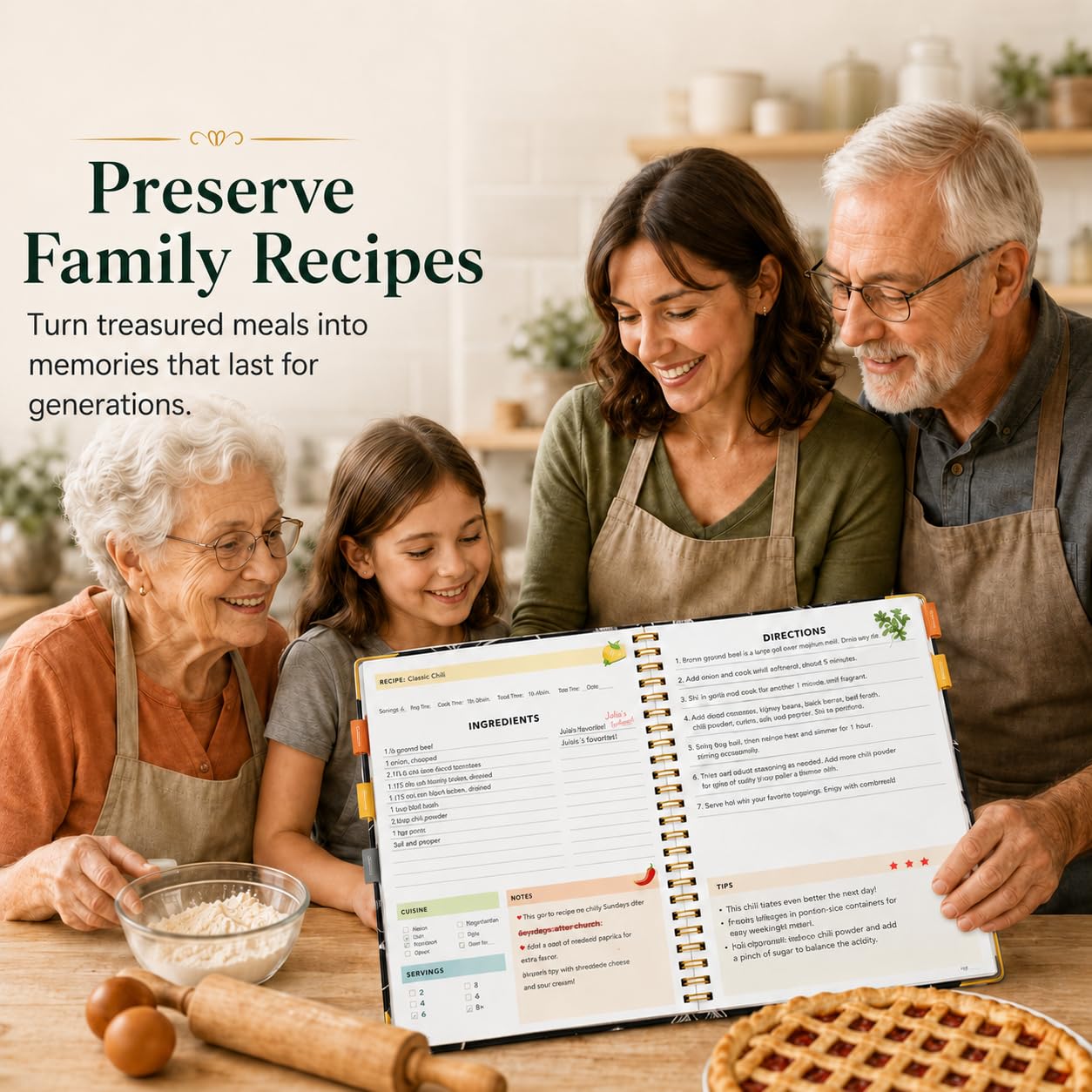 Libro de recetas en blanco para escribir en tus propias recetas, libros de cocina, 7.5 x 10 pulgadas