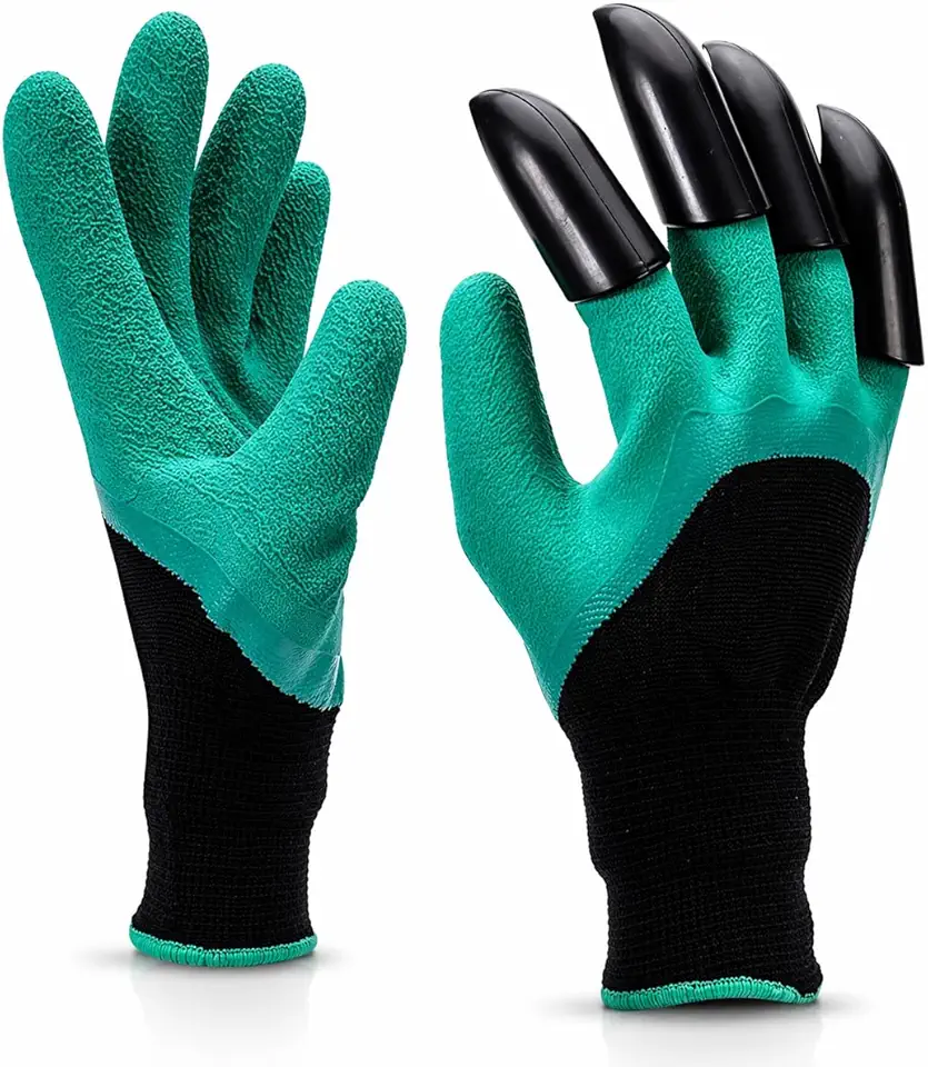 Luvas de Jardinagem com Garras – Luva para Cavar, Plantar, Proteção, Resistência e Praticidade