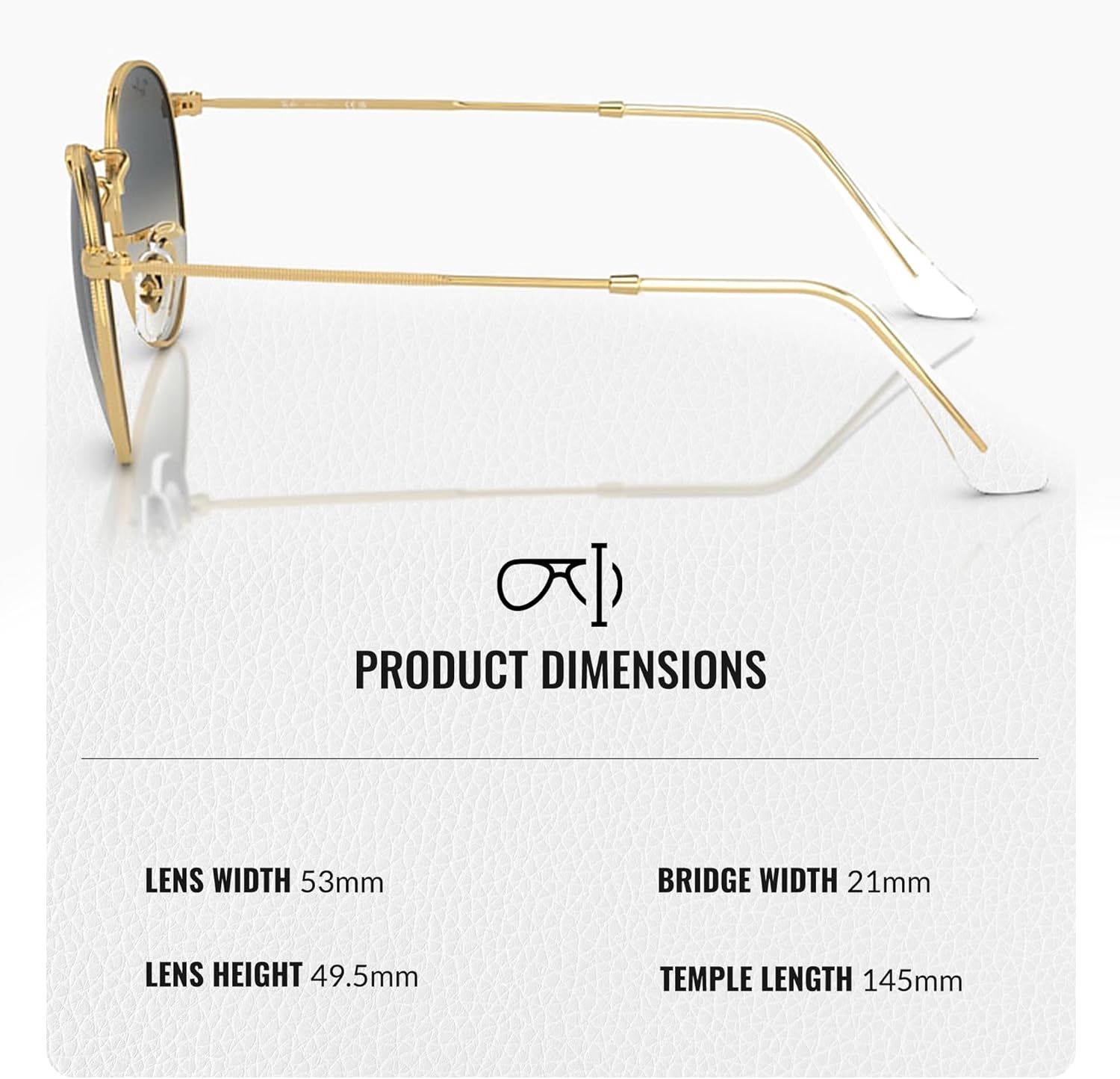 Ray-Ban RB3447 ROUND METAL Round Shaped Sunglasses for Men & Women with Official RAYBAN Eyewear Kit