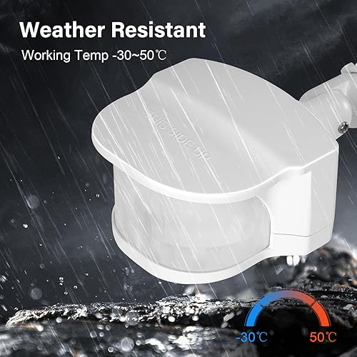 Miniatura 6 de TREEWELL Paquete de 2 detectores de movimiento de repuesto de 240 grados, tiempo de retardo ajustable y sensibilidad de detección de hasta 60 pies