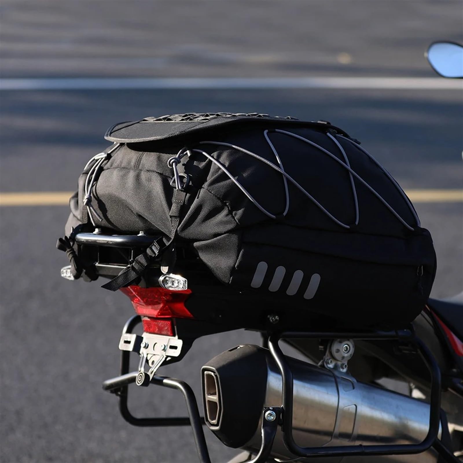 Bolsa Lateral para Casco De Moto Bolsas para Sillín Bolsa Carga Expandible para Motor, Bolsa para Portaequipajes para Deportes Motor, Bolsa Equipaje para Baúl De 35 L A 50 L