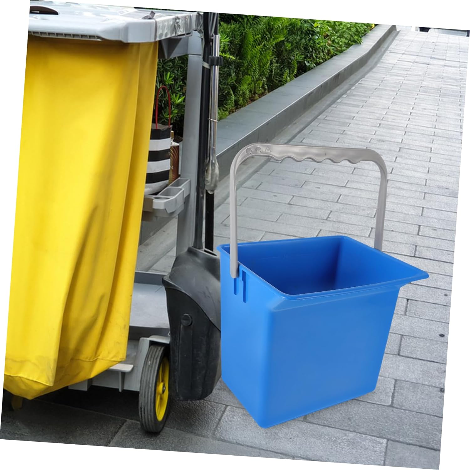 Cabilock Multi-use Plastic Utility Bucket with Spout and Handle for Efficient Car Trash Cleaning Large Rectangular Design for Storage and Transport