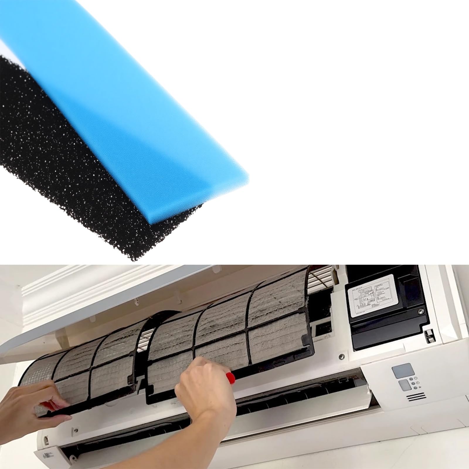 12x Filtri Aria Mini Split Da 8,3 Pollici Compatibile Con Mitsubishi Electric MAC-2300FT-E MAC-3000FT-E Senza Telai