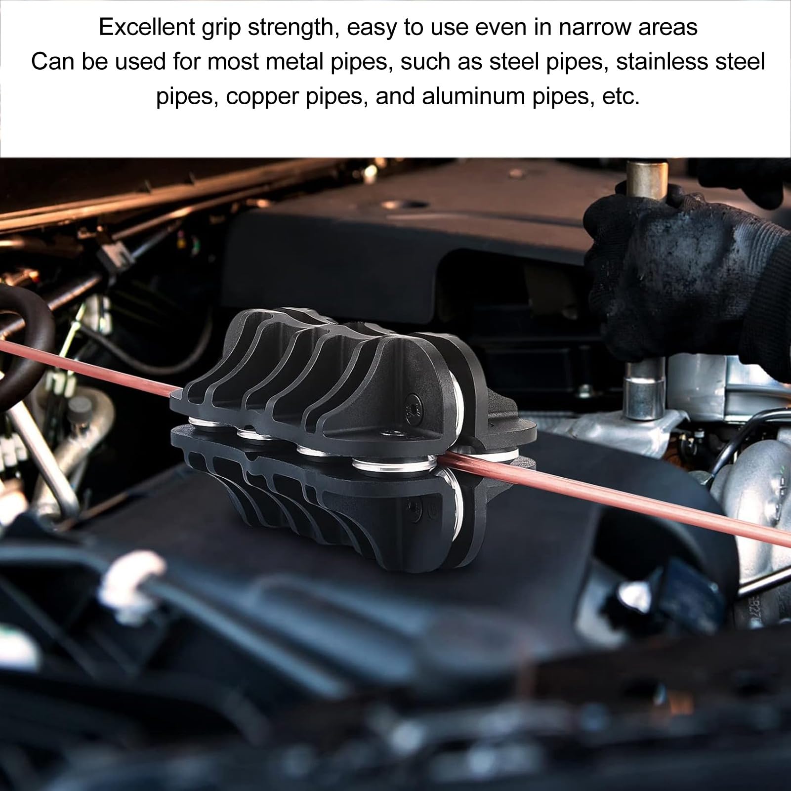 MOZUO Handheld Tube Straightener, Tubing Straightener 3/8in Copper Aluminum Steel Tube Straightening Tool for Brake Fuel Line System, Brake Fuel System Lines