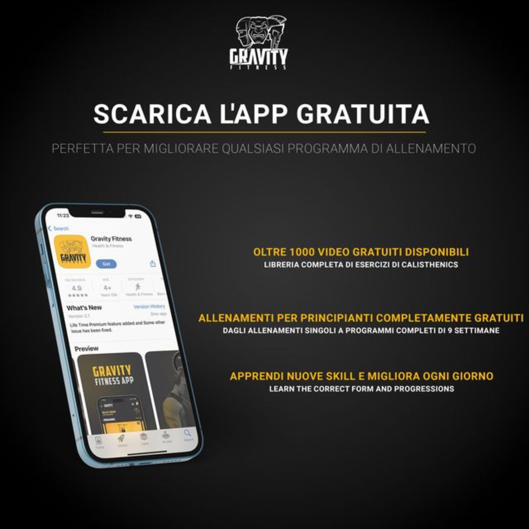 Gravity Fitness Parallettes Piccole con Manici in Legno Ibridi, Stabili per Calisthenics, Ginnastica, Allenamento a Corpo Libero, Portatili e Leggere per Palestra Casalinga o Commerciale