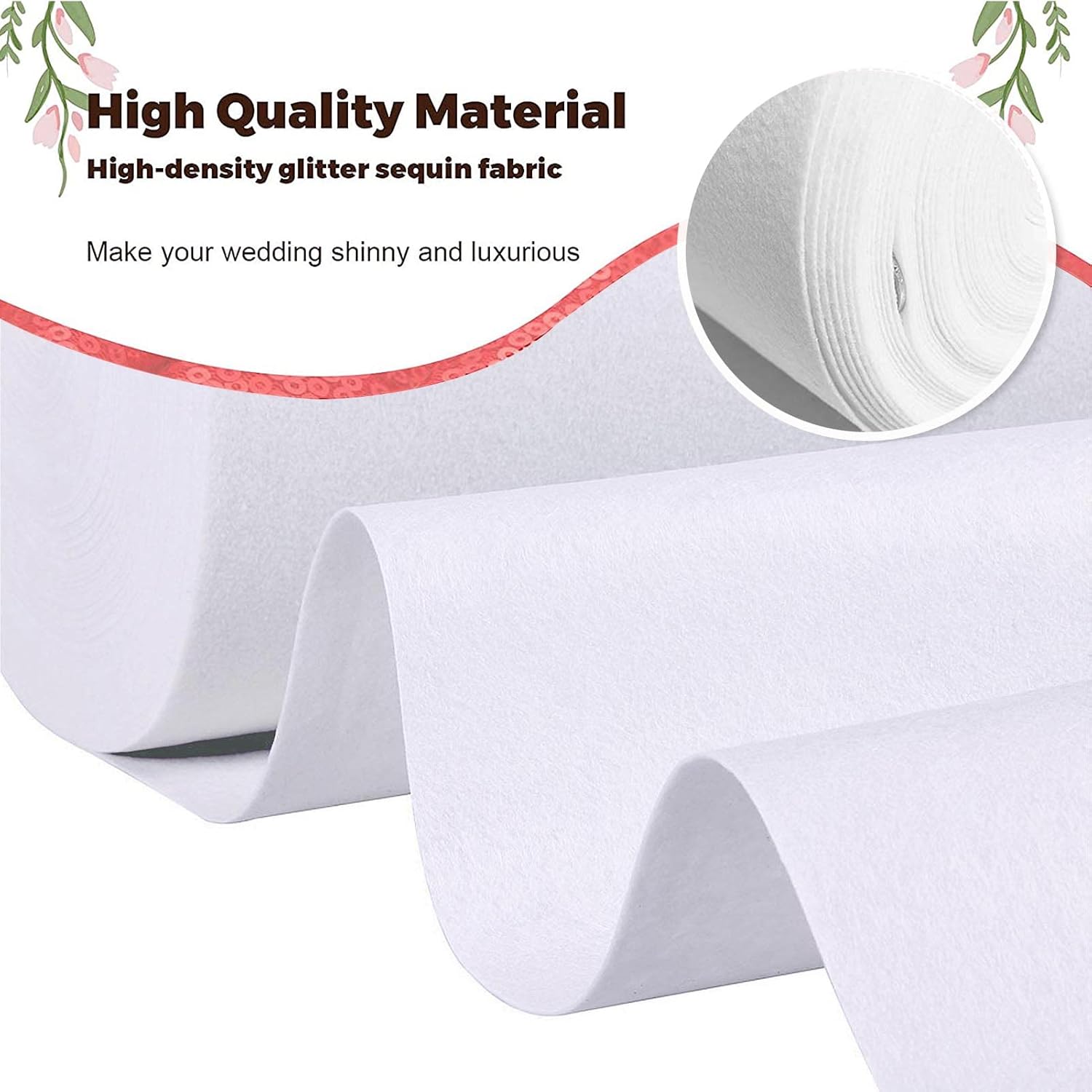 Generic White Carpet Party Decorations Carpet Runner Rug 140GSM Thickness Wedding Runner Aisle Outdoor for Indoors Church Outside Beach, 100×500cm