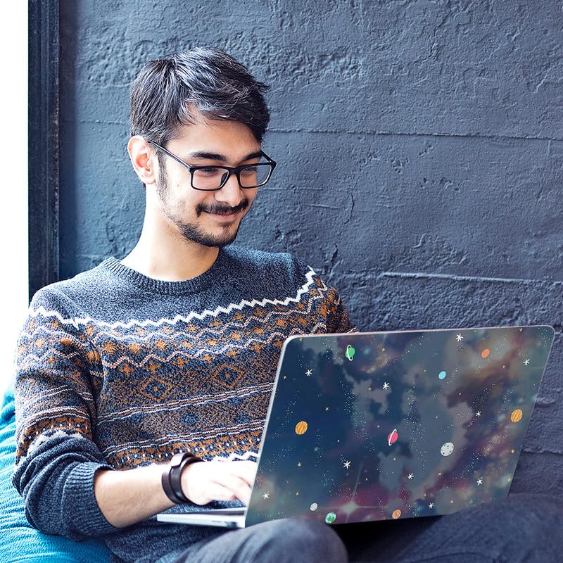 Image of Galaxsia Universe D2 Full Body Vinyl Laptop Skin /Sticker /Cover Upto 15.6 Inches Laptops Laminated-Removable-HD Quality Compatible for Hp-Dell-Sony-Lenovo-Asus etc.(15x10 Inches)