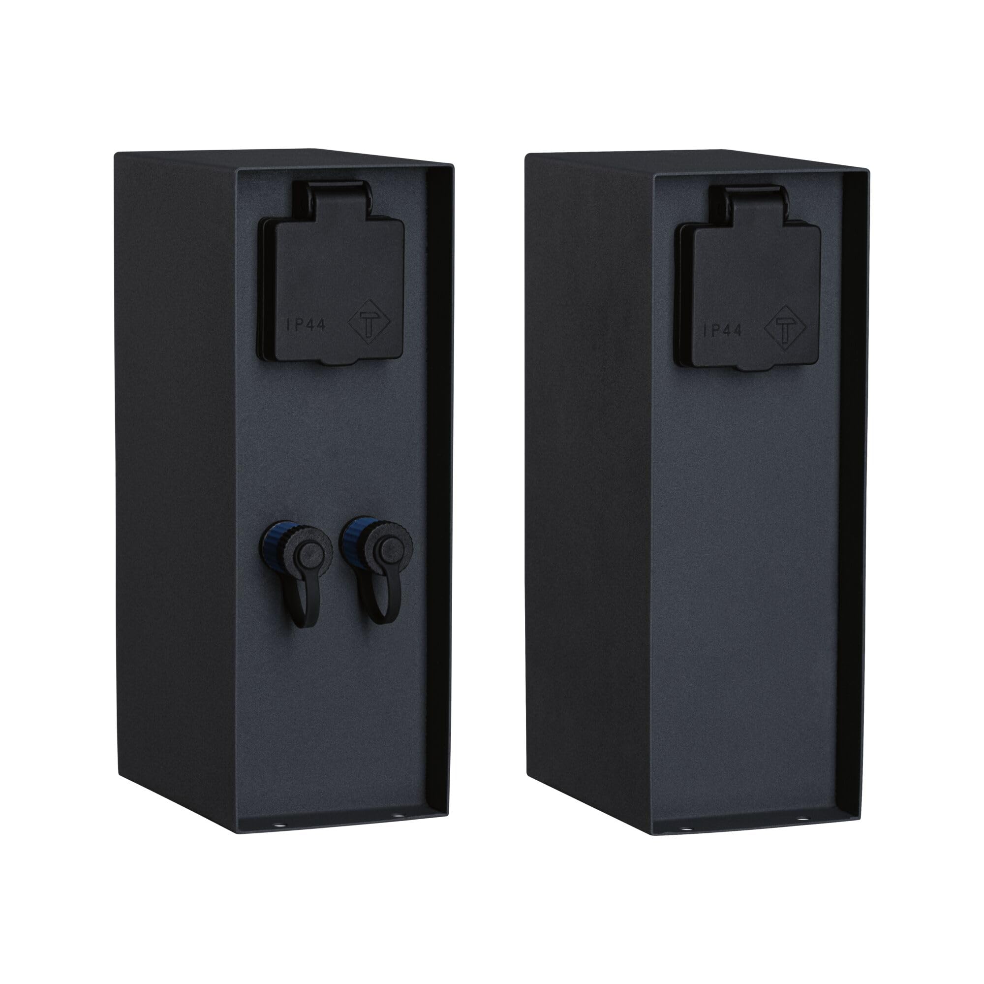 Paulmann 94700 Plug & Shine luminaire d'ext accessoire colonne prises Rio IP44 Anthracite syst éclairage jardin raccordements 2x230V 2x Plug&Shine 24V