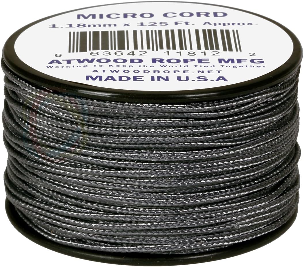 Graphite MS23 1.18mm x 125' Micro Cord Paracord Made in the USA