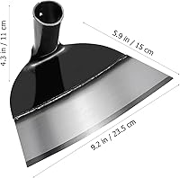 Vista 4 de Angoily Cabezal de azada de jardín reemplazable de 9.25 x 5.90 pulgadas, accesorio de herramienta de deshierbe de acero resistente para aflojar