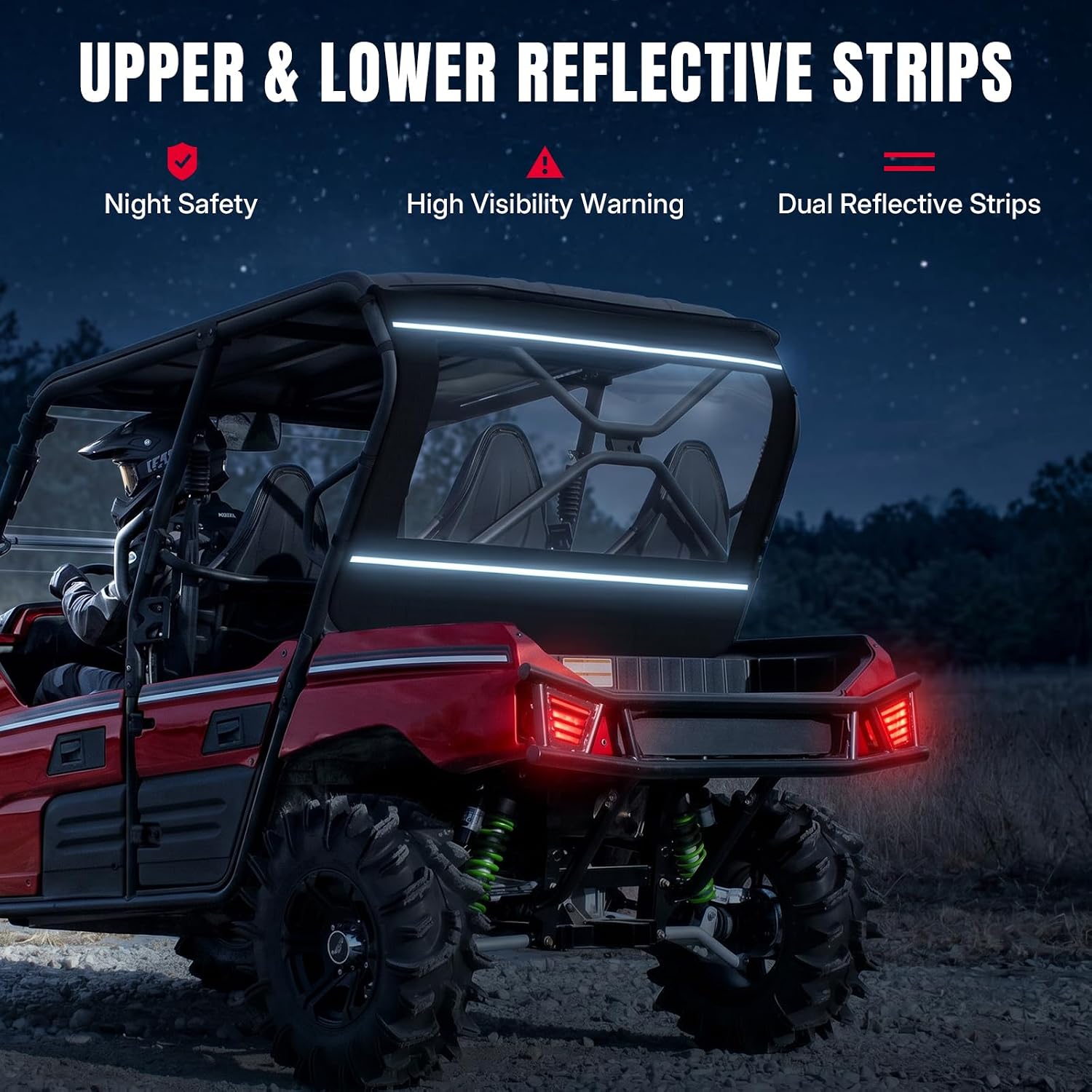 Oumurs TERYX Soft Rear Windshield, Back Dust Panel UTV Rear Window Compatible with KAWASAKI TERYX 4 800 (2013-2023) Rainproof Back Windshield Accessories for TERYX